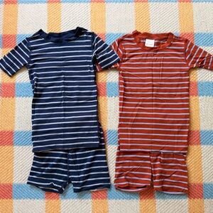 Hanna Andersson Brown and Blue Striped Top